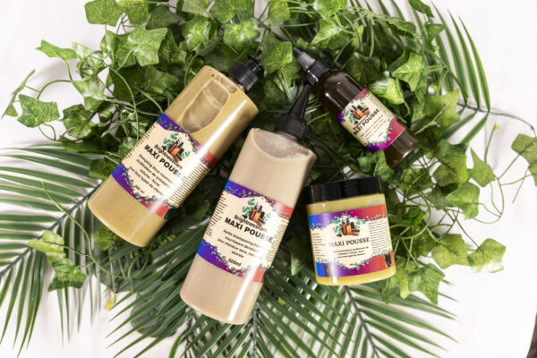 Maxi pousse après shampooing traitant démêlant pour cheveux secs, très secs, abîmés. maxi pousse Beurre nourrissant accélérateur de croissance - volume - force pour tous types de cheveux Maxi pousse après shampooing traitant démêlant pour cheveux secs, très secs, abîmés. maxi pousse Beurre nourrissant accélérateur de croissance - volume - force pour tous types de cheveux